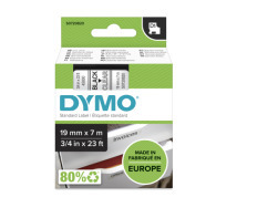 Dymo D1 Standard Labels 19mm x 7m black/transparent