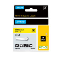 Rhino IND Vinyl Labels 19mm x 5,5m yellow