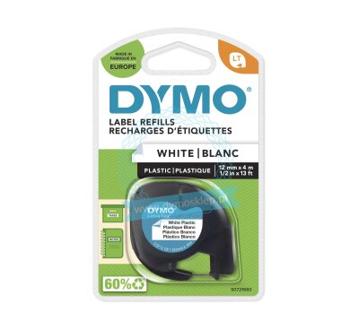 LetraTag plastic labels, 12 mm