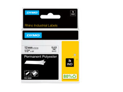 Rhino Permanent labels 12mm x 5,5m (18483) - black/white