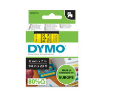 Dymo D1 Standard Labels 6mm x 7m black/yellow