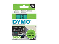 Dymo D1 Standard Labels 9mm x 7m black/green